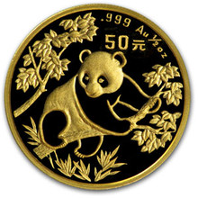 1992  1/2 oz. 50 Yuan   Small Date    Gold Panda PCGS MS69