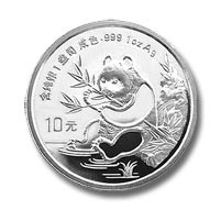 1991  1 oz. 10 Yuan   Large Date    Silver Panda NGC MS69
