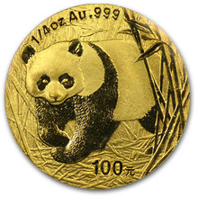 2002  1/4 oz. 100 Yuan       Gold Panda NGC MS70