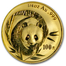 2003  1/4 oz. 100 Yuan   Mirrored Bamboo    Gold Panda NGC MS70