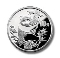 1987 Proof 1 oz. 10 Yuan Ultra Cameo Silver Panda NGC PF69