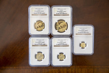 1990 Proof 5 Coin Set    Ultra Cameo P   Gold Panda NGC PF69