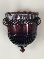 Amber votive glass for hanging vigil lamp