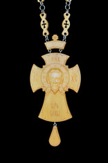 Wood Jeweled Pectoral Cross #2