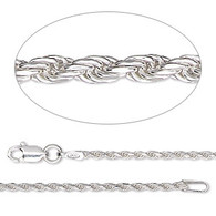 Diamond-cut Rope Chain - 18"