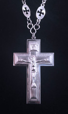 Nickel-Plated Pectoral Cross