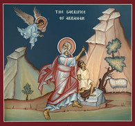 Large 'Sacrifice of Abraham' Icon - Mounted