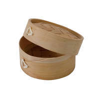 DIM SUM - Bamboo Mini Steamer with Lid - 3.9 x 2.1 in.