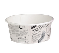 Buckaty Contenedores impresos con diseño de papel periodico- 16oz -  4.49"