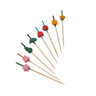 Brochetas de bamboo con diferentes diseños- 3.5" - 90mm_