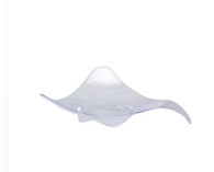 Mini plato triangular transparente 