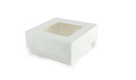Cajas blancas cuadradas con ventana transparente 3.9 x 1.6"
