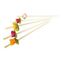 Brochetas de bamboo con flores de diferentes colores 4.7"