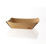 Bandejas de carton color kraft 6.7"