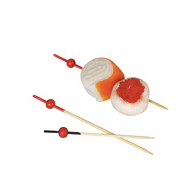 Brochetas con accesorio en rojo 3.5"