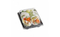 Bandejas para sushis con tapa 8.7x5.5x1.6"