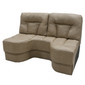 58" Tan Boat Sofa