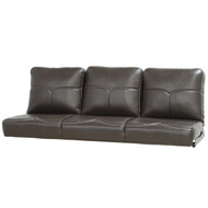 66" Dark Brown w/ White Trim Flip Sofa