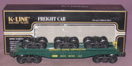 K-Line 661-7502 Kennecott Copper Flatcar w/ Trucks (NOS)