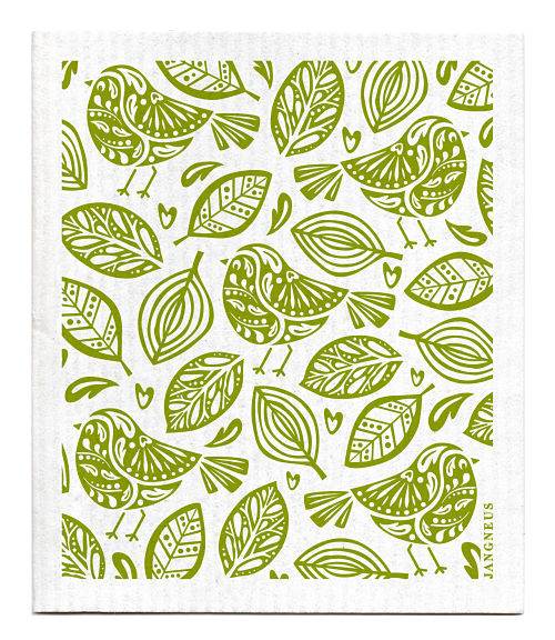 Swedish dishcloth Robins Green