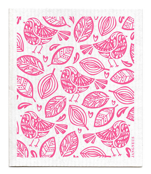 Swedish dishcloth Robins Pink