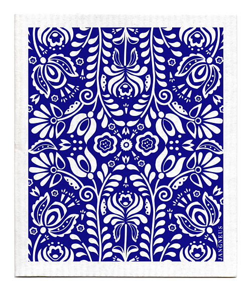 Swedish dishcloth Scandi Bloom Blue