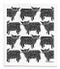 Swedish dishcloth Highland Cow - Black