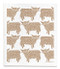 Swedish dishcloth Highland Cow - Sand