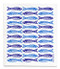 Swedish dishcloth Sardines - Blue