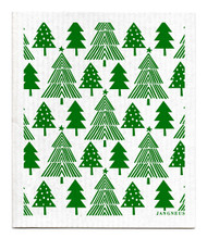Swedish Dishcloth - Christmas Forest - Green 