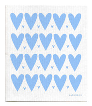 Swedish Dishcloth - Mini Heart - Blue