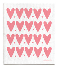 Swedish Dishcloth - Mini Heart - Blush Pink 