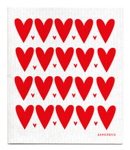Swedish Dishcloth - Mini Heart - Red