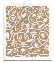Swedish Dishcloth - Doodle Flower - Sand