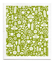 Jangneus Swedish dishcloth, Green Dala, 100% biodegradable