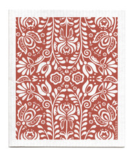 Swedish Dishcloth - Scandi Bloom - Swedish Red