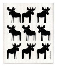 Jangneus Swedish dishcloth, Black Moose, 100% biodegradable