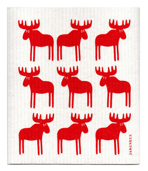 Jangneus Swedish dishcloth - Red Moose