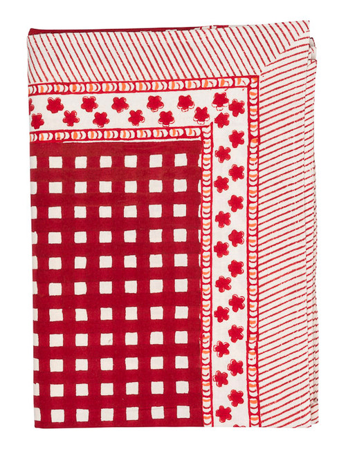 Red check tablecloth from Chamois in Denmark