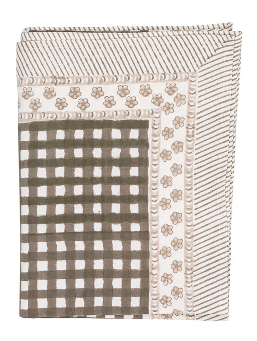 Tablecloth from Chamois in Denmark - Check - Brown