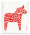 Swedish Dishcloth - Dala Horse - Red 