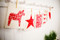 Swedish Dishcloth - Dala Horse - Red 