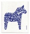 Swedish Dishcloth - Dala Horse - Blue
