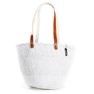 Kiondo Basket - White w/Long Handles  - Medium