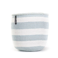 Kiondo Basket - Thick Stripes Light Blue & White 