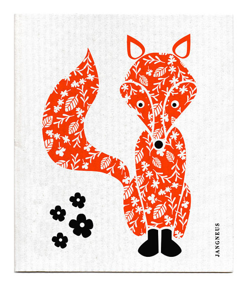 Amazing Swedish Dishcloth - Orange Fox - Thumbnail 4
