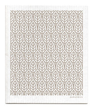 Swedish Dishcloth - New Leaves - Grey