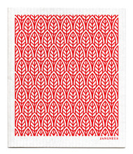 Swedish Dishcloth - New Leaves - Red