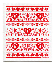 Swedish Dishcloth - Dalarna - Red