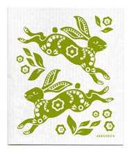 Jangneus Swedish dishcloth, Hare Green, 100% biodegradable